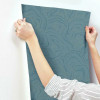 KT2163 Geodes Navy Green Blue Modern Theme Unpasted Paper Wallpaper from Ronald Reddings 24 Karat Made in United States