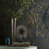 KT2224 Polished Marble Black Brown Modern Theme Unpasted Non Woven Wallpaper from Ronald Reddings 24 Karat Made in United States