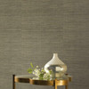 KT2252N Silk Elegance High Performance Fog Gray Brown Traditional Theme Unpasted Vinyl Wallpaper from Ronald Reddings 24 Karat Made in United States
