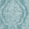 KT2213 Charleston Damask Blue Off White Modern Theme Unpasted Paper Wallpaper from Ronald Reddings 24 Karat Made in United States