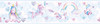 GB90290 Watercolor Vally Unicorns Peel and Stick Wallpaper Border 10in x 15ft Light Blue Pink