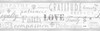 GB4034 Distressed Wood Peel and Stick Wallpaper Border Farmhouse Values Typography Inspirational Words 10inX15ft Soft Off White Cream