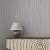 RRD7624N Newel Metallic Aluminum Stripes Style Unpasted Fabric Backed Vinyl Wallpaper from Ronald Reddings Industrial Interiors III Made in United States