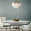 DD3813 Luminous Branches Gold Blue Botanical Theme Unpasted Non Woven Wallpaper from Antonina Vella Dazzling Dimensions Volume II