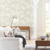 BL1805 Lunaria Silhouette Light Taupe Off White Botanical Theme Unpasted Non Woven Wallpaper from Blooms Second Edition Resource Library