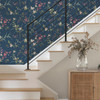 BL1745 Blossom Branches Navy Floral Theme Unpasted Non Woven Wallpaper from Blooms Second Edition Resource Library
