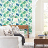 BL1774 Watercolor Bouquet Blue Green Floral Theme Unpasted Non Woven Wallpaper from Blooms Second Edition Resource Library