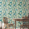 BL1705 Rainforest Cream Blue Green Animals & Insects Theme Unpasted Non Woven Wallpaper from Blooms Second Edition Resource Library