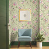 BL1791 Dream Blossom Light Green Floral Theme Unpasted Non Woven Wallpaper from Blooms Second Edition Resource Library