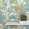 BL1814 Forest Floor Off White Green Botanical Theme Unpasted Non Woven Wallpaper from Blooms Second Edition Resource Library