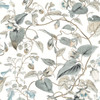 BL1715 Moon Flower Off White Blue Floral Theme Unpasted Non Woven Wallpaper from Blooms Second Edition Resource Library