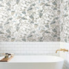 BL1715 Moon Flower Off White Blue Floral Theme Unpasted Non Woven Wallpaper from Blooms Second Edition Resource Library