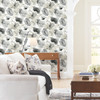 BL1771 Watercolor Bouquet Charcoal Floral Theme Unpasted Non Woven Wallpaper from Blooms Second Edition Resource Library