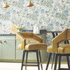 BL1753 Protea Cream Blue Floral Theme Unpasted Non Woven Wallpaper from Blooms Second Edition Resource Library
