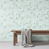 BL1765 Dogwood Light Blue Floral Theme Unpasted Non Woven Wallpaper from Blooms Second Edition Resource Library