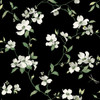 BL1764 Dogwood Black Floral Theme Unpasted Non Woven Wallpaper from Blooms Second Edition Resource Library