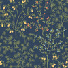 PSW1454RL Lemon Grove Navy Blue Green Botanical Theme Peel & Stick Wallpaper from Erin & Ben Co. Premium Peel + Stick Made in United States