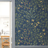 PSW1454RL Lemon Grove Navy Blue Green Botanical Theme Peel & Stick Wallpaper from Erin & Ben Co. Premium Peel + Stick Made in United States
