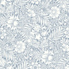 PSW1443RL Modern Acanthus Wedgewood Blue Off White Botanical Theme Peel & Stick Wallpaper from Erin & Ben Co. Premium Peel + Stick Made in United States
