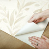 PSW1158RL Olive Branch Beige Botanical Theme Wallpaper from York Premium Peel & Stick Magnolia Home Made in United States