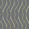 MD7176 Graceful Geo Smoke Gray Gold Geometric Theme Unpasted  Raised Foil on Non-Woven Wallpaper from Antonina Vella Modern Metals Second Edition