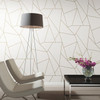 MD7182 Nazca Off White Gold Geometric Theme Unpasted  Raised Foil on Non-Woven Wallpaper from Antonina Vella Modern Metals Second Edition