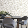 MD7126 Trees Silhouette Off White Gold Modern Theme Unpasted  Raised Foil on Non-Woven Wallpaper from Antonina Vella Modern Metals Second Edition