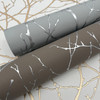 MD7126 Trees Silhouette Off White Gold Modern Theme Unpasted  Raised Foil on Non-Woven Wallpaper from Antonina Vella Modern Metals Second Edition