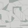 MD7111 Abstract Geo Fog Gray Silver Geometric Theme Unpasted  Raised Foil on Non-Woven Wallpaper from Antonina Vella Modern Metals Second Edition