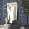 MD7204 Sun Circles Blue Silver Geometric Theme Unpasted  Raised Foil on Non-Woven Wallpaper from Antonina Vella Modern Metals Second Edition