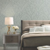 MD7124 Trees Silhouette Eucalyptus Silver Modern Theme Unpasted  Raised Foil on Non-Woven Wallpaper from Antonina Vella Modern Metals Second Edition