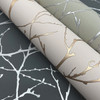 MD7124 Trees Silhouette Eucalyptus Silver Modern Theme Unpasted  Raised Foil on Non-Woven Wallpaper from Antonina Vella Modern Metals Second Edition