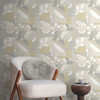 OI0672 Cut outs Neutral Brown Gray Contemporary Theme Unpasted Non Woven Wallpaper from New Origins Made in United States
