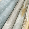 OI0684 Papyrus Plume Gray Off White Botanical Theme Unpasted Non Woven Wallpaper from New Origins Made in United States