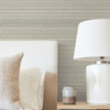 OI0626 Tapestry Stitch Linen Gray Off White Traditional Theme Unpasted Non Woven Wallpaper from New Origins Made in United States