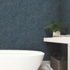 OI0714 Modern Wood Indigo Blue Modern Theme Unpasted Non Woven Wallpaper from New Origins Made in United States