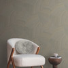 OI0613 Dotted Maze Glint Brown Black Modern Theme Unpasted Non Woven Wallpaper from New Origins Made in United States