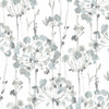 PSW1428RL Flourish Peel and Stick Wallpaper Sheer Blue Gray Farmhouse Style Wall Covering by Simply Candice Made in United States