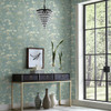 PSW1106RL Botanical Fantasy Premium Peel and Stick Wallpaper Blue Beige Farmhouse Style Wall Covering by Simply Candice Made in United States