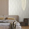 DT5114 Unfurl Off White Unpasted Non Woven Contemporary Wallpaper from Candice Olsen After Eight Collection Made in United States