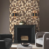 DT5003 Burlwood Ogee Warm Neutral Brown Unpasted Grasscloth Contemporary Wallpaper from Candice Olsen After Eight Collection Made in United States