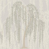 DT5064 Willow Glow Light Taupe Brown Unpasted Non Woven Botanical Wallpaper from Candice Olsen After Eight Collection Made in United States