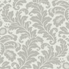 DT5041 Modern Romance Gray Off White Unpasted Non Woven Botanical Wallpaper from Candice Olsen After Eight Collection Made in United States