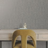 DT5012 Paradise Dark Taupe Silver Unpasted Non Woven Damask Wallpaper from Candice Olsen After Eight Collection Made in United States