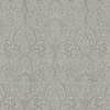 DT5012 Paradise Dark Taupe Silver Unpasted Non Woven Damask Wallpaper from Candice Olsen After Eight Collection Made in United States