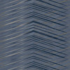 DT5053 Glistening Chevron Navy Blue Gold Unpasted Paper Geometric Wallpaper from Candice Olsen After Eight Collection Made in United States