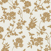 DT5022 Flutter Vine Gold Off White Unpasted Non Woven Botanical Wallpaper from Candice Olsen After Eight Collection Made in United States