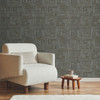 ND3060N Tesselle Black Industrial Theme Unpasted Vinyl Wallpaper from Natural Digest