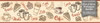 Pack of two GB80011p2 Coffee Illustrations Peel and Stick Wallpaper Border in Brown Beige Burgundy with Pro Squeegee Made in USA Grace and Gardenia Designs