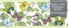 Pack of two GB20021g8p2 Butterflies and Tropical Plants Peel and Stick Wallpaper Border in Green Yellow Blue with Pro Squeegee Made in USA Grace and Gardenia Designs